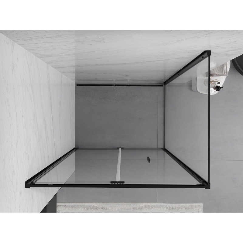 Mexen Exo-F сгъваема душ кабина 80 x 75 см, прозрачна, черна - 816-080-075-70-00