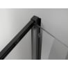 Mexen Exo сгъваема душ кабина 75 x 80 см, прозрачна, черна - 816-075-080-70-00
