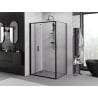 Сгъваема душ кабина Mexen Exo 85 x 80 см, прозрачна, черна - 816-085-080-70-00