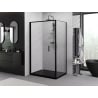 Сгъваема душ кабина Mexen Exo 85 x 80 см, прозрачна, черна - 816-085-080-70-00