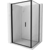Сгъваема душ кабина Mexen Exo 85 x 80 см, прозрачна, черна - 816-085-080-70-00