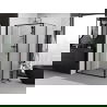 Mexen Exo сгъваема душ кабина 70 x 85 см, прозрачна, черна - 816-070-085-70-00