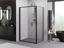 Mexen Exo сгънат душ кабина 80 x 85 см, прозрачен, черен - 816-080-085-70-00
