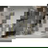 Mexen Lima Duo сгъваема душ кабина 80 x 80 см, прозрачна, златна + поддушово корито Flat - 856-080-080-50-02-4010G
