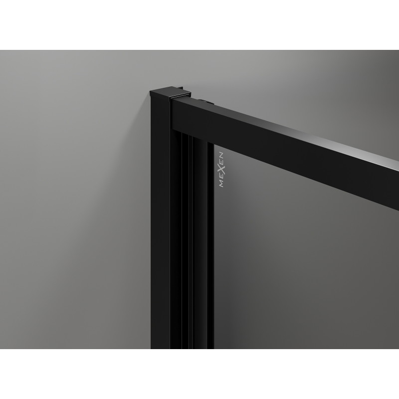 Mexen Exo-F сгъваема душ кабина 85 x 100 см, прозрачна, черна - 816-085-100-70-00