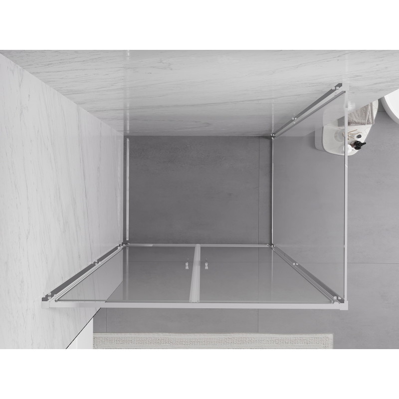Mexen Exo-B Duo душ кабина с отварящи врати 100 x 85 см, прозрачна, хром