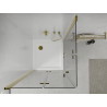 Mexen Lima Сгъваема душ кабина Duo 100 x 100 см, прозрачна, златиста + панел