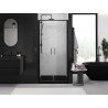 Mexen Exo-B Duo двойни душ врати с отваряне 100 см, прозрачни, черни - 814-100-000-70-00