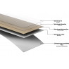 Mexen Glacier White винилни панели 610 x 305 мм LVT Dryback 2,5 мм, подложка, 4 V-фуга, Jazz White