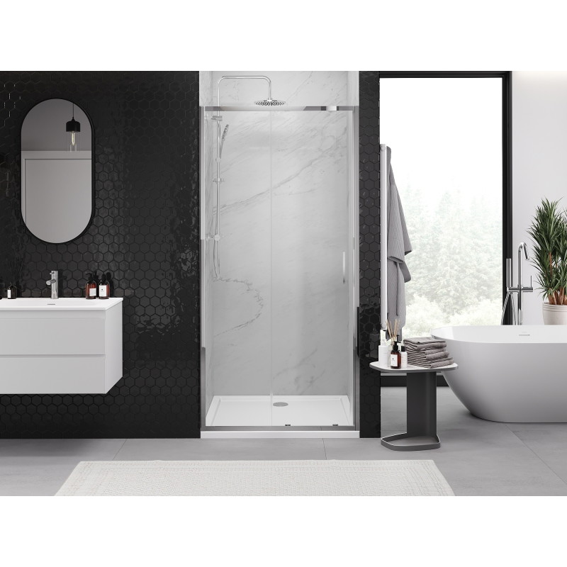 Mexen Exo-S плъзгащи се душ врати 105 см, прозрачни, хром - 8151-105-000-01-00
