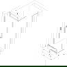 Mexen Exo душ кабина с панти 85 x 70 см, прозрачна, хром - 817-085-070-01-00