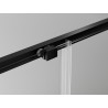 Mexen Exo-S плъзгащи душ врати 150 см, прозрачни, черни - 8151-150-000-70-00