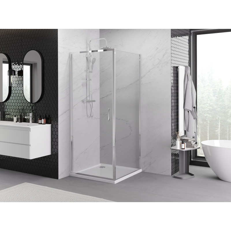 Mexen Exo-B врата за душова кабина 85 x 85 см, прозрачна, хром - 817-085-085-01-00