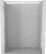 Mexen Exo-S Duo двойни плъзгащи се душ врати 140 см, прозрачни, хром - 8152-140-000-01-00