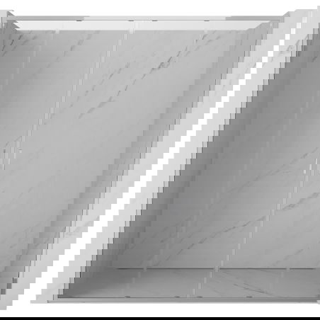 Mexen Exo двойни плъзгащи душ врати 170 cm, прозрачни, хром - 8152-170-000-01-00