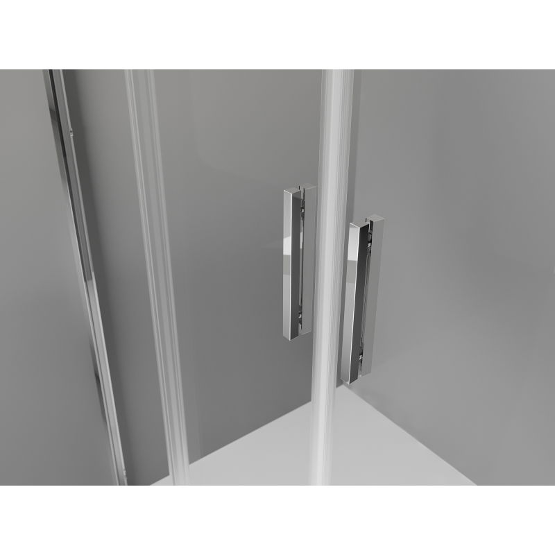 Mexen Exo двойни плъзгащи душ врати 170 cm, прозрачни, хром - 8152-170-000-01-00