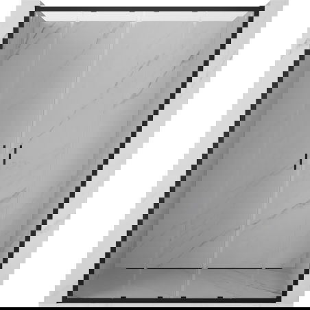 Mexen Exo двойни плъзгащи се душ врати 160 см, прозрачни, черни - 8152-160-000-70-00