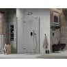 Mexen Lima сгъваема душ кабина 80 x 100 см, прозрачна, черна - 856-080-100-70-00