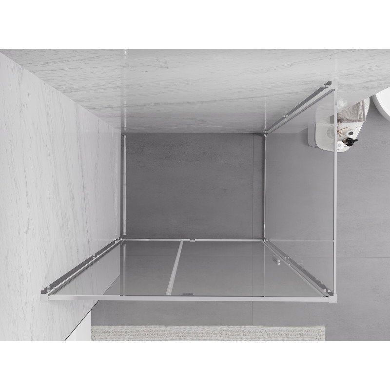 Mexen Exo-R душ кабина с отваряща се врата 90 x 70 см, прозрачна, хром