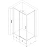 Mexen Exo душ кабина с отваряща се врата 150 x 70 см, прозрачна, хром - 819-150-070-01-00
