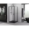 Mexen Exo отваряема душ кабина 75 x 75 см, прозрачна, черна - 817-075-075-70-00