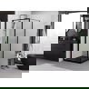 Mexen Exo душ кабина отваряема 95 x 95 см, прозрачна, черна - 817-095-095-70-00