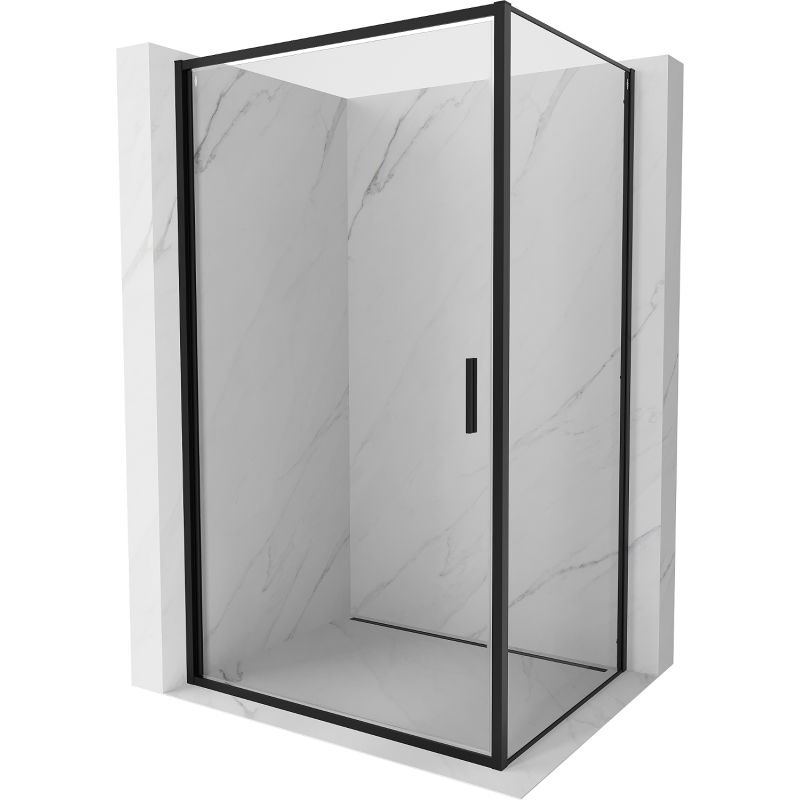 Mexen Exo душ кабина с врата 85 x 70 см, прозрачна, черна - 817-085-070-70-00