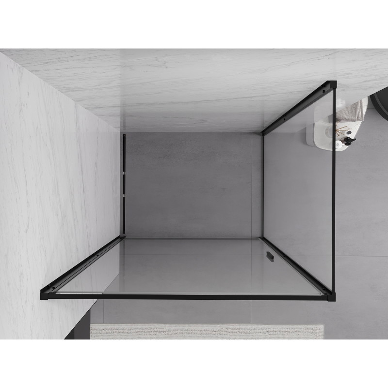 Mexen Exo-B отворяема душ кабина 100 x 70 см, прозрачна, черна - 817-100-070-70-00