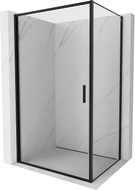 Mexen Exo-B отваряща се душ кабина 85 x 80 см, прозрачна, черна - 817-085-080-70-00