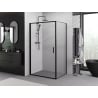 Mexen Exo душ кабина с отваряща се врата 75 x 85 см, прозрачна, черна - 817-075-085-70-00