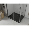 Mexen Lima сгъваема душ кабина 100 x 80 см, прозрачна, черна + Flat поддушово