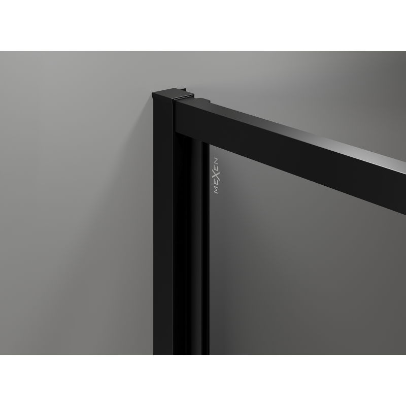 Mexen Exo душ кабина с отваряща се врата 100 x 85 см, прозрачна, черна - 817-100-085-70-00