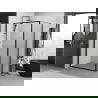 Mexen Exo душ кабина отваряща се 70 x 90 см, прозрачна, черна - 817-070-090-70-00