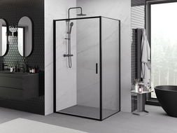 Mexen Exo душ кабина плъзгаща се 100 x 90 см, прозрачна, черна - 817-100-090-70-00