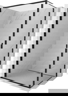 Mexen Exo душ кабина с отваряща се врата 80 x 95 см, прозрачна, черна - 817-080-095-70-00