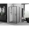 Mexen Exo-B разтварящ се душ кабина 85 x 100 см, прозрачна, черна - 817-085-100-70-00