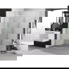 Mexen Exo полуовална плъзгаща се душ кабина 80 x 80 см, прозрачна, хром - 8132-080-080-01-00