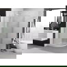 Mexen Exo полуовална плъзгаща се душ кабина 80 x 80 см, прозрачна, хром - 8132-080-080-01-00