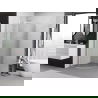 Mexen Exo полуовална плъзгаща се душ кабина 80 x 80 см, прозрачна, хром - 8132-080-080-01-00