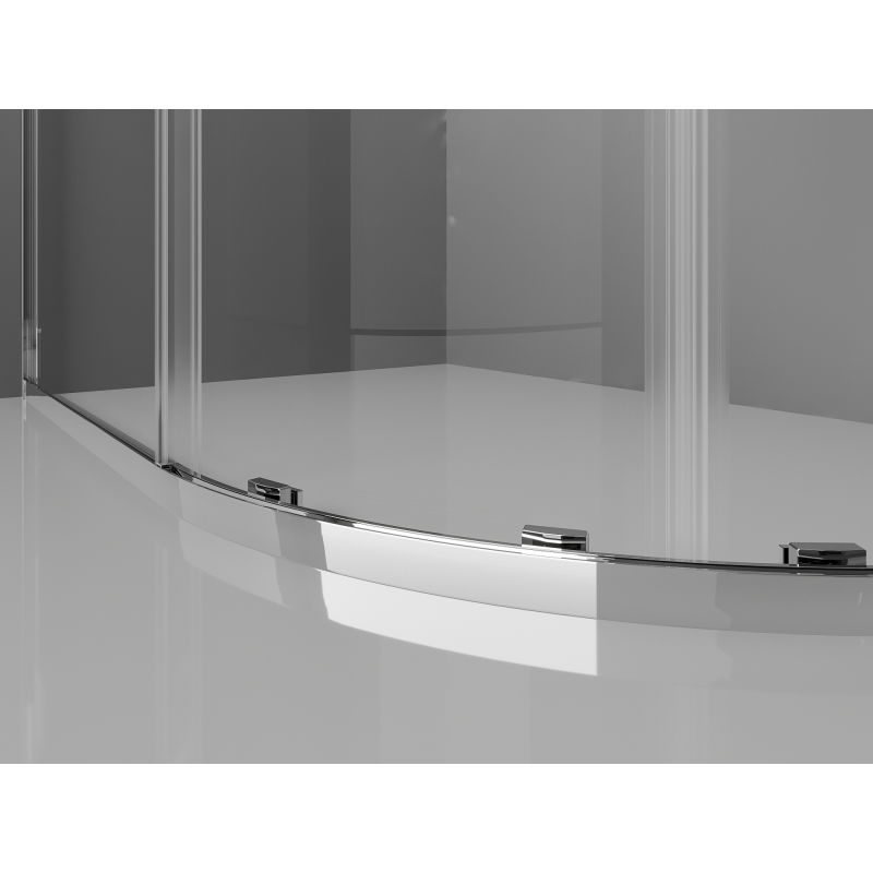 Mexen Exo полузаоблена душ кабина 80 x 80 см, прозрачна, хром - 8132-080-080-01-00