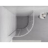 Mexen Exo-S Duo плъзгаща се полукръгла душ кабина 90 x 90 см, прозрачна, хром