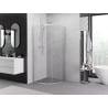 Mexen Exo полукръгла плъзгаща се душ кабина 100 x 100 cm, прозрачна, хром - 8132-100-100-01-00