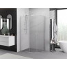 Mexen Exo-S Duo полукръгла асиметрична плъзгаща се душ кабина 100 x 80 см,