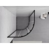 Mexen Exo-S Duo полукръгла плъзгаща се душ кабина 80 x 80 см, прозрачна, черна