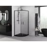 Полукръгла душ кабина Mexen Exo 90 x 90 см, прозрачна, черна - 8132-090-090-70-00