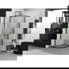 Полукръгла душ кабина Mexen Exo 90 x 90 см, прозрачна, черна - 8132-090-090-70-00