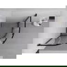 Полукръгла душ кабина Mexen Exo 90 x 90 см, прозрачна, черна - 8132-090-090-70-00