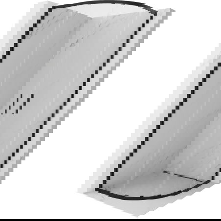 Mexen Exo полукръгла плъзгаща се душ кабина 100 x 100 см, прозрачна, черна - 8132-100-100-70-00