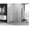 Mexen Exo плъзгаща се душ кабина 90 x 90 cm, прозрачна, хром - 8151-090-090-01-00