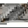 Mexen Лима сгъваема душ кабина 100 x 90 см, прозрачна, черна + черен Flat поддон - 856-100-090-70-00-4070B